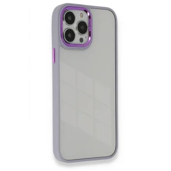 Mey İthalat®   iPhone 14 Pro Kılıf Dora Kapak - Lila