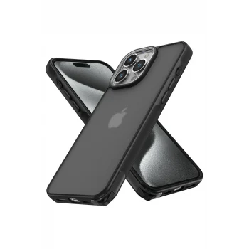 Mey İthalat®   iPhone 14 Pro Kılıf Elegant Kapak - Siyah