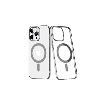 Mey İthalat®   iPhone 14 Pro Kılıf Element Magneticsafe Sert Kapak - Gümüş