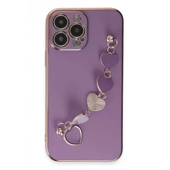 Mey İthalat®   iPhone 14 Pro Kılıf Esila Silikon - Mor