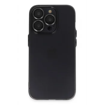 Mey İthalat®   iPhone 14 Pro Kılıf Luko Lens Silikon - Siyah