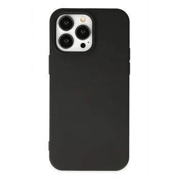 Mey İthalat®   iPhone 14 Pro Kılıf Nano içi Kadife Silikon - Siyah