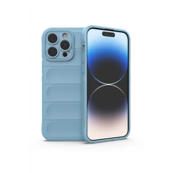 Mey İthalat®   iPhone 14 Pro Kılıf Optimum Silikon - Sky Blue