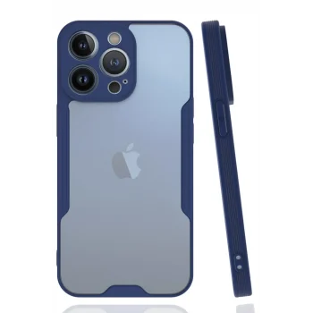 Mey İthalat®   iPhone 14 Pro Kılıf Platin Silikon - Lacivert