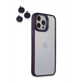 Mey İthalat®   iPhone 14 Pro Kılıf Roblox Lens Standlı Kapak - Mor