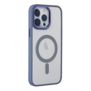 Mey İthalat®   iPhone 14 Pro Kılıf Room Magneticsafe Silikon - Sierra Blue