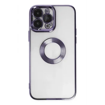 Mey İthalat®   iPhone 14 Pro Kılıf Slot Silikon - Mor