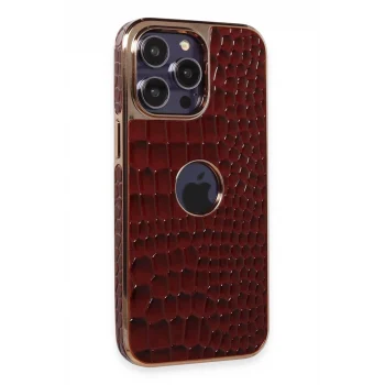 Mey İthalat®   iPhone 14 Pro Kılıf Snake Kapak - Bordo