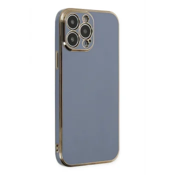 Mey İthalat®   iPhone 14 Pro Kılıf Volet Silikon - Mavi
