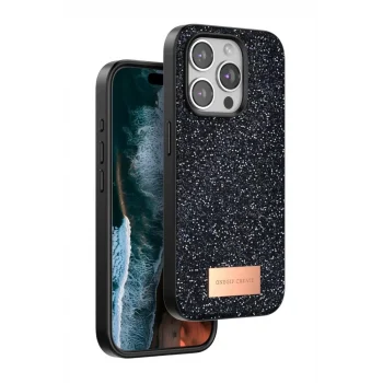 Mey İthalat®   iPhone 14 Pro Max Bright Simli Kapak - Siyah