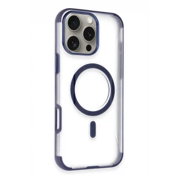 Mey İthalat®   iPhone 14 Pro Max Hilton Magsafe Kapak - Lacivert