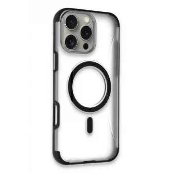 Mey İthalat®   iPhone 14 Pro Max Hilton Magsafe Kapak - Siyah