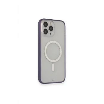 Mey İthalat®   iPhone 14 Pro Max Kılıf Grand Magneticsafe Kapak - Mor