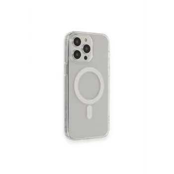 Mey İthalat®   iPhone 14 Pro Max Kılıf Matte Şeffaf Magneticsafe - Şeffaf