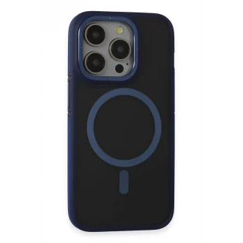 Mey İthalat®   iPhone 14 Pro Max Kılıf Rocky Magsafe Kapak - Lacivert