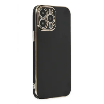 Mey İthalat®   iPhone 14 Pro Max Kılıf Volet Silikon - Siyah