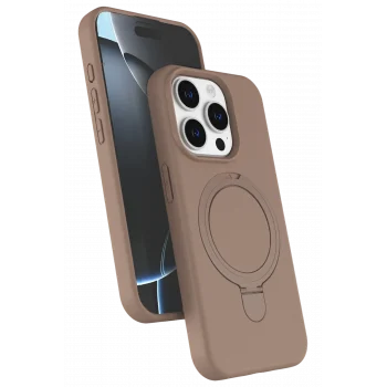 Mey İthalat®   iPhone 14 Pro Max Regal Magsafe Standlı Kapak - Çöl Titanyum