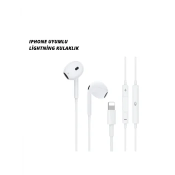 Mey İthalat® iPhone 14 ve altındaki modellerle uyumlu Kablolu kulaklık