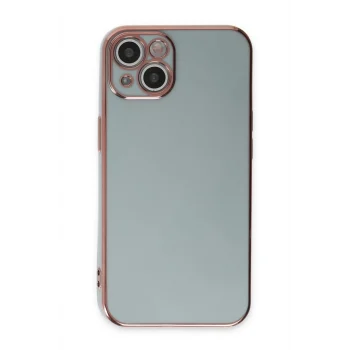 Mey İthalat®   iPhone 15 Kılıf Volet Silikon - Açık Yeşil