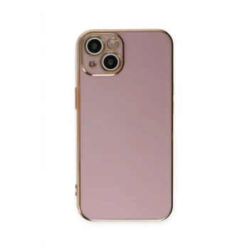 Mey İthalat®   iPhone 15 Kılıf Volet Silikon - Mor