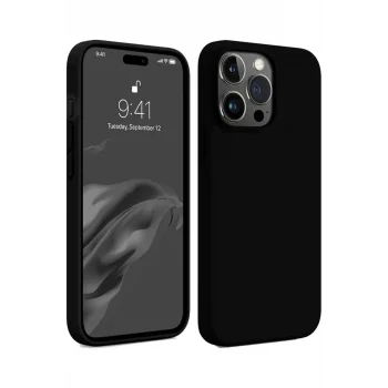 Mey İthalat®   iPhone 15 Pro Kılıf First Silikon - Siyah