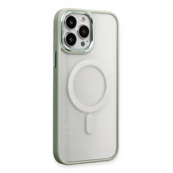 Mey İthalat®   iPhone 15 Pro Kılıf Room Magneticsafe Silikon - Su Yeşili