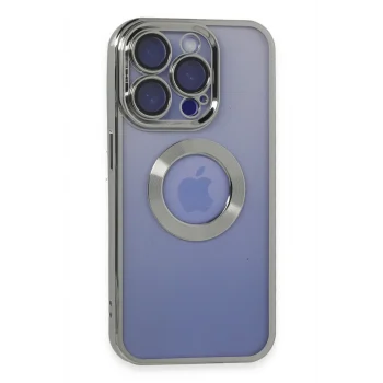 Mey İthalat®   iPhone 15 Pro Kılıf Slot Silikon - Gümüş