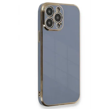 Mey İthalat®   iPhone 15 Pro Kılıf Volet Silikon - Mavi