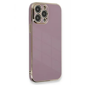 Mey İthalat®   iPhone 15 Pro Kılıf Volet Silikon - Mor