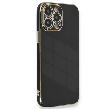 Mey İthalat®   iPhone 15 Pro Kılıf Volet Silikon - Siyah