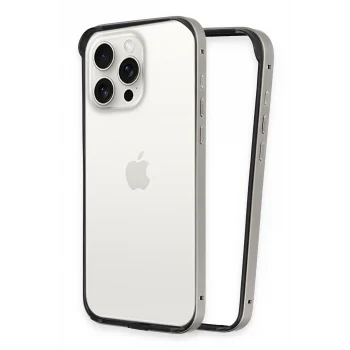 Mey İthalat®   iPhone 15 Pro Land Bumper Koruma Kapak - Titan Gri
