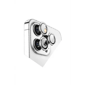 Mey İthalat®   iPhone 15 Pro Max Bilvis Titan Kamera Lens - Gümüş