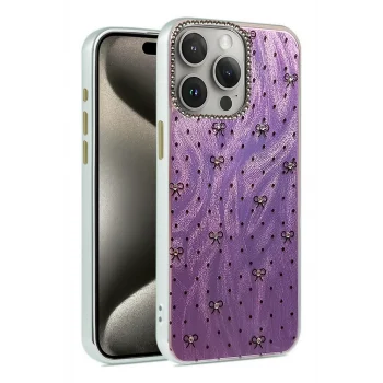 Mey İthalat®   iPhone 15 Pro Max Kılıf Blade Aynalı Desenli Kapak - Desen 2