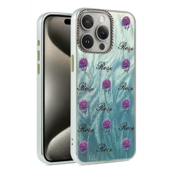Mey İthalat®   iPhone 15 Pro Max Kılıf Blade Aynalı Desenli Kapak - Desen 9