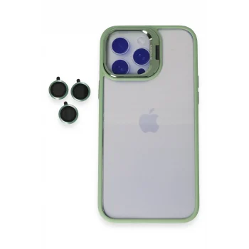 Mey İthalat®   iPhone 15 Pro Max Kılıf Roblox Lens Standlı Kapak - Yeşil