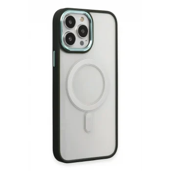 Mey İthalat®   iPhone 15 Pro Max Kılıf Room Magneticsafe Silikon - Köknar Yeşili