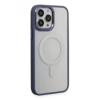 Mey İthalat®   iPhone 15 Pro Max Kılıf Room Magneticsafe Silikon - Sierra Blue