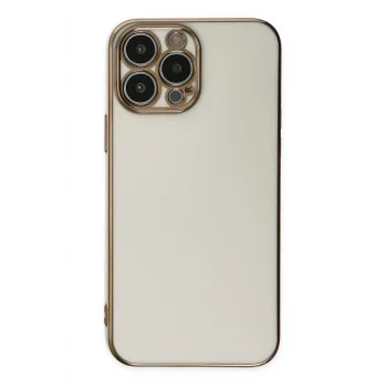 Mey İthalat®   iPhone 15 Pro Max Kılıf Volet Silikon - Beyaz
