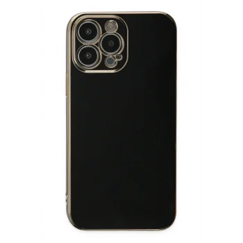 Mey İthalat®   iPhone 15 Pro Max Kılıf Volet Silikon - Siyah