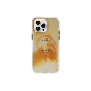 Mey İthalat®   iPhone 15 Pro Max Phantom Magsafe Kapak - Gold