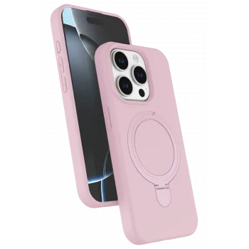 Mey İthalat®   iPhone 15 Pro Max Regal Magsafe Standlı Kapak - Açık Pembe