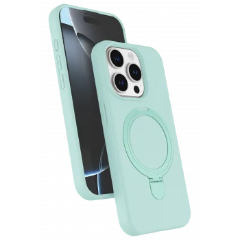 Mey İthalat®   iPhone 15 Pro Max Regal Magsafe Standlı Kapak - Su Yeşili