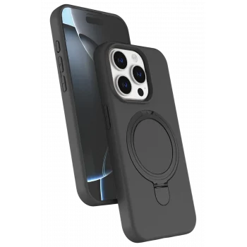 Mey İthalat®   iPhone 15 Pro Max Regal Magsafe Standlı Kapak - Titan Gri