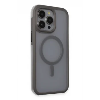 Mey İthalat®   iPhone 15 Pro Max Toras Airbag Magsafe Kapak - Titan Gri