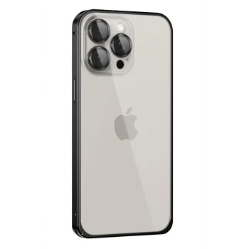 Mey İthalat®   iPhone 15 Pro Metal Bumper Mat Kapak - Siyah