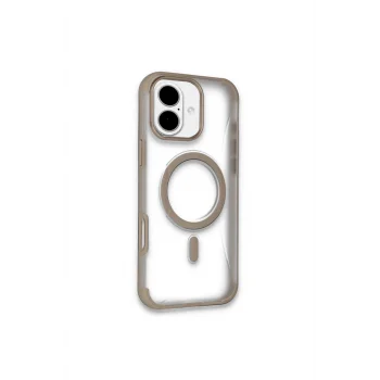 Mey İthalat®   iPhone 16 Hilton Magsafe Kapak - Gold