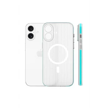 Mey İthalat® iPhone 16 Line Magsafe Kapak - Mavi