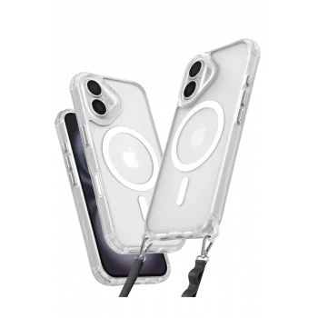 Mey İthalat®   iPhone 16 Plus Kılıf Enka Magsafe Silikon Kılıf - Şeffaf