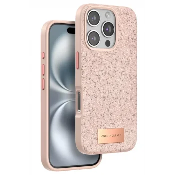 Mey İthalat®   iPhone 16 Pro Bright Simli Kapak - Pembe