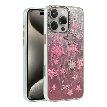 Mey İthalat®   iPhone 16 Pro Kılıf Blade Aynalı Desenli Kapak - Desen 7